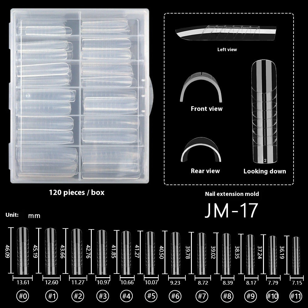 Nail Tips Extension nail mold wholesale, new boxed transparent paperless fast phototherapy nail crystal extension nail mold