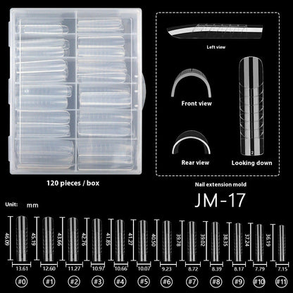 Nail Tips Extension nail mold wholesale, new boxed transparent paperless fast phototherapy nail crystal extension nail mold