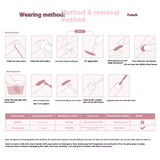 French press on nails 24 pieces Boxed detachable finished product Wearable prefabricated fake nail patch Solid color manicure