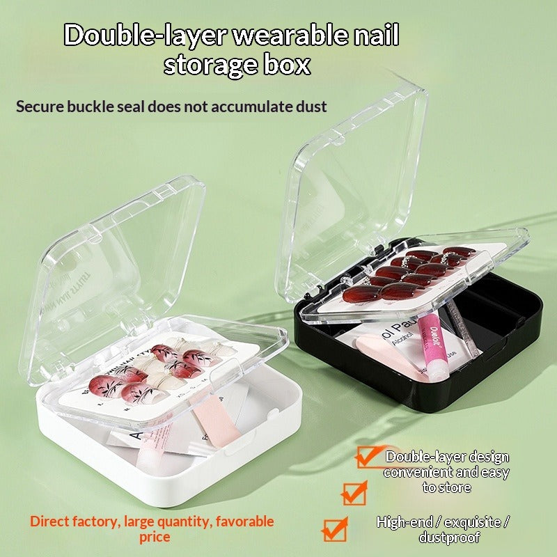 Double Layer Press On Nail Storage Display Box