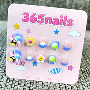 365nails: 사탕 구름 — 3D 캐릭터 수제 숏 네일