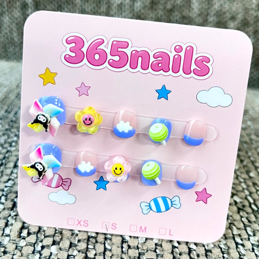 365nails: 사탕 구름 — 3D 캐릭터 수제 숏 네일