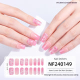 Semi-Cured Gel Nail Strips French Gradient Soft Glossy Design (MOQ=3)