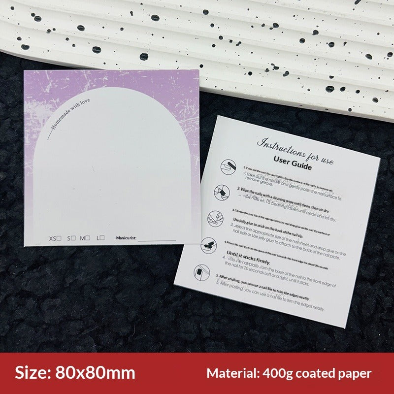 Classic White Display Cards for Press On Nail Sets (MOQ=50)