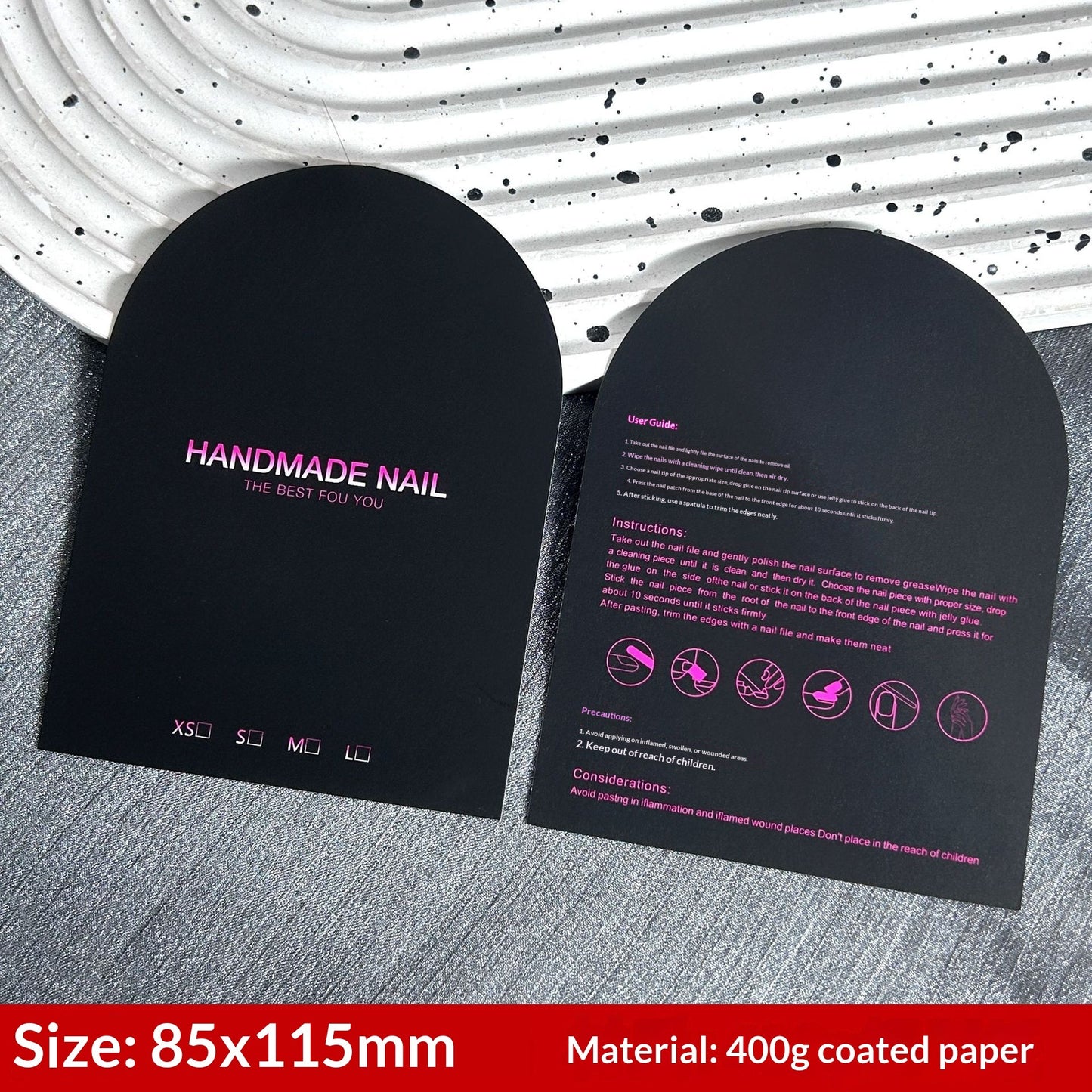 Arch Shape Display Cards for Press On Nail Packaging (MOQ=50)