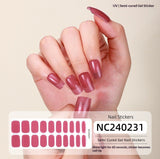 Semi-Cured Gel Nail Strips Gradient French Soft Pink Glossy Set (MOQ=3)