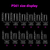 Nail Tips New short round nail piece, bagged short full sticker transparent fake nail manicure, hand-worn nail short square round nail piece