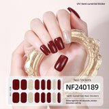 Semi-Cured Gel Nail Strips French Gradient Soft Glossy Design (MOQ=3)
