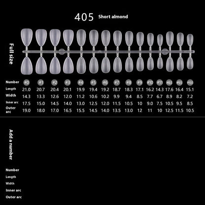 Nail Tips Transparent nail piece wholesale 30 pieces, full number, light and thin, full sticker, trapezoidal non-marking, wear-free patch, frosted nail piece