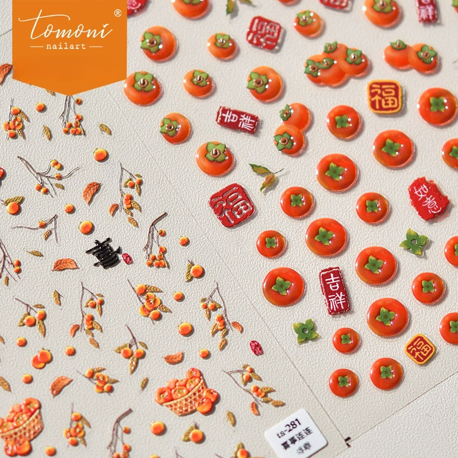 Persimmon Auspicious – Jelly Nail Art Accent Set