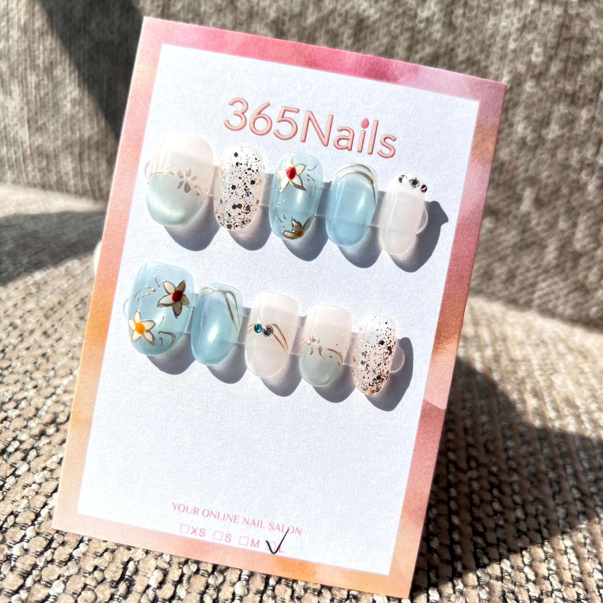 365nails: "Silver Starfall" – Celestial Star Art Handmade Almond Nails