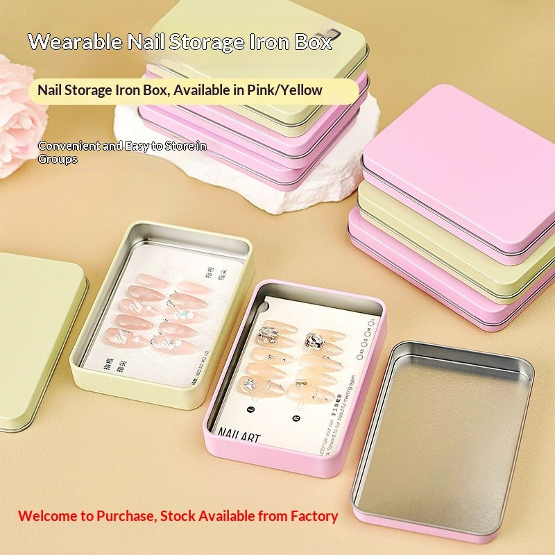 Metal Press On Nail Storage Display Tin