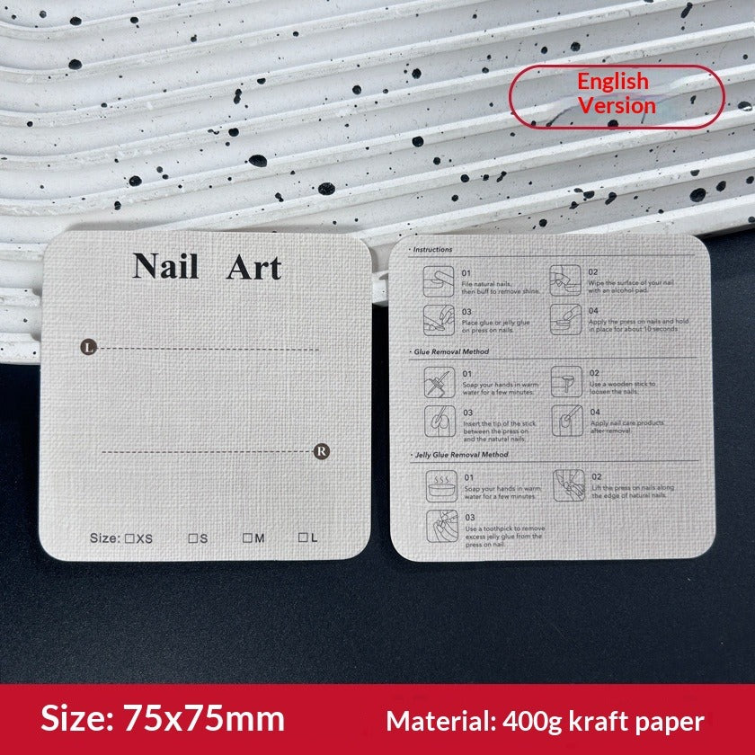 European Style Display Cards for Press On Nail Sets (MOQ=50)