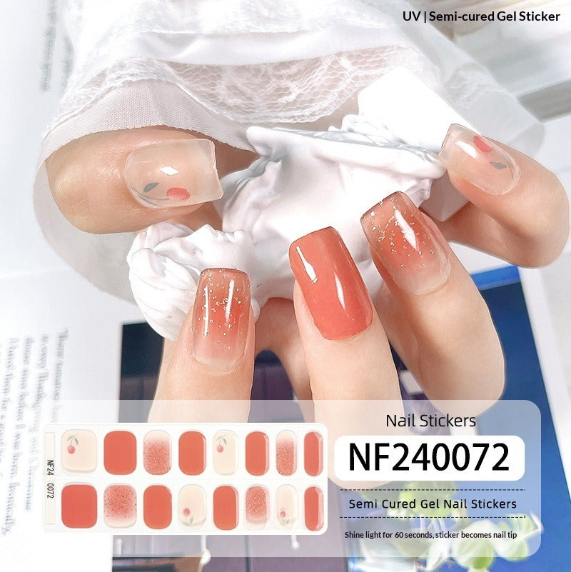 Semi-Cured Gel Nail Strips 3D Foil Shine Glam Emboss Effect (MOQ=3)