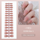 Nail Tips New nude matte, no-carving press on nails pads 240 pieces, boxed solid color seamless fake nail press on nails pads