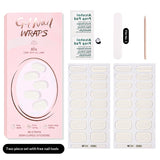 Semi-Cured Gel Nail Strips Pure Solid Glitter Glossy Design (MOQ=3)