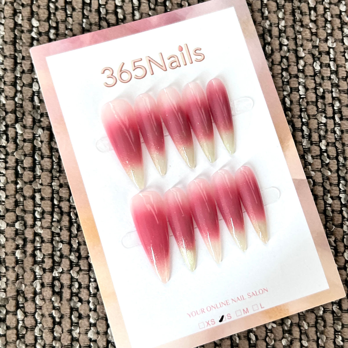Berry Fade - Pink Red Ombre Press-On Nails