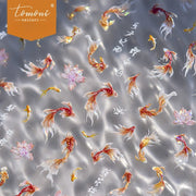 Goldfish Lotus Shell Light – Oriental Koi Nail Art Stickers