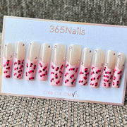 365nails: "Lady Luck" – 3D Heart Handmade Coffin Nails