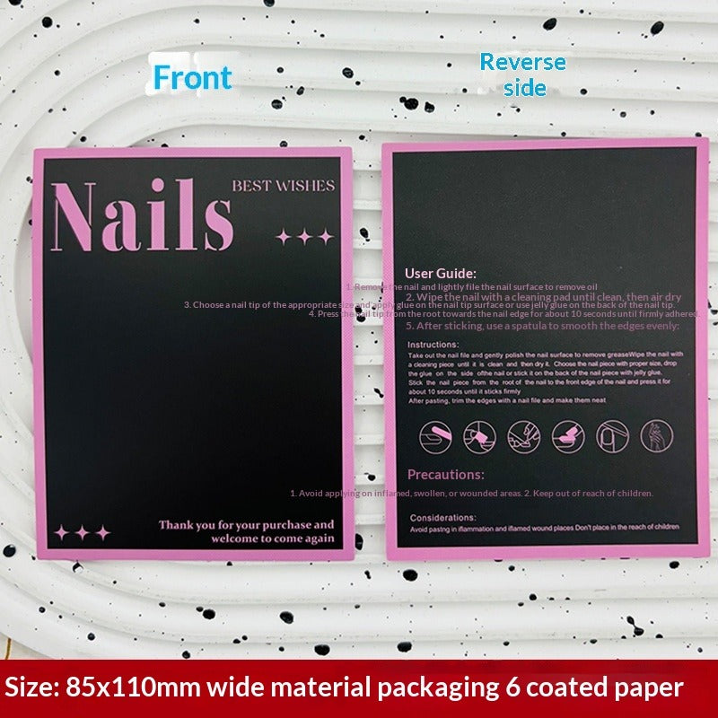 Custom Printed Display Cards for Press On Nail Packaging (MOQ=50)