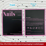 Custom Printed Display Cards for Press On Nail Packaging (MOQ=50)
