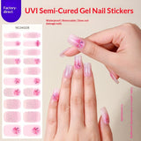 Semi-Cured Gel Nail Strips French Holiday Christmas Halloween Mix Designs (MOQ=3)