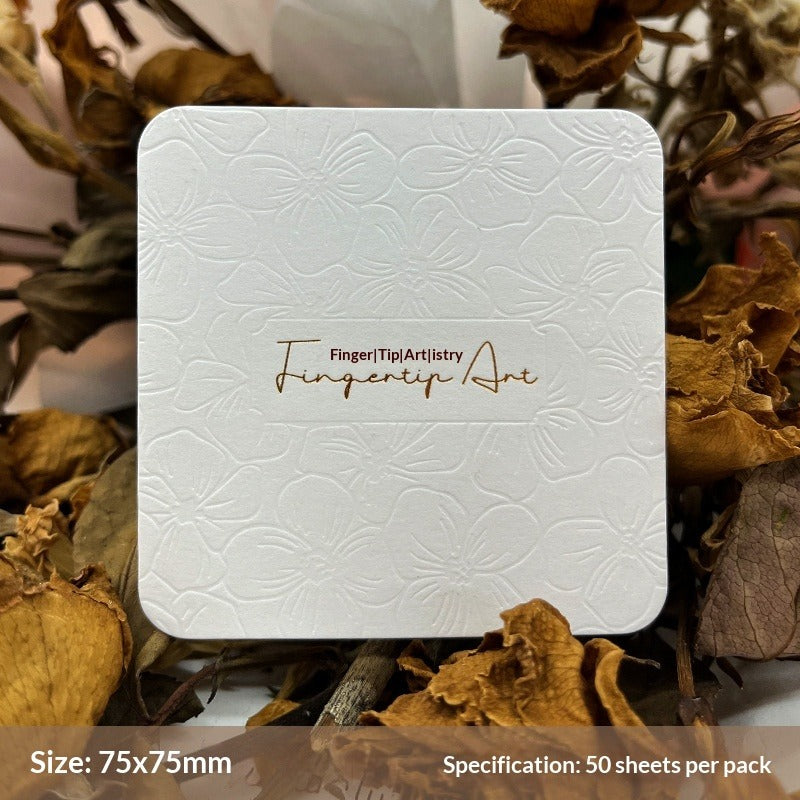 Embossed Cotton Paper Display Cards for Press On Nails (MOQ=50)