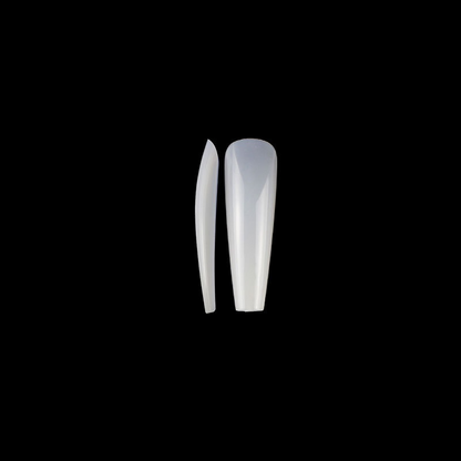 Nail Tips long ballet nail piece, French full sticker ballet fake nail piece, new extended transparent folded seamless ballet nail