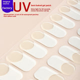 Semi-Cured Gel Nail Strips French Solid Color Clean Design (MOQ=3)