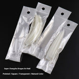 Nail Tips lengthening salon art nail pads 12 pcs bagged pointed  performance manicure super long fake nail pads