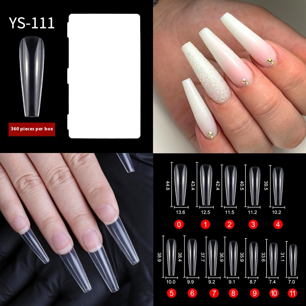 Nail Tips New French press on nails piece,  half sticker full sticker fake nail nail patch extended press on nails piece