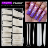 Nail Tips XXXL plus rectangular nail,  fake nails, full stickers, square nail pads,  trapezoidal nail art, square head transparent nail pads