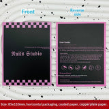 Custom Printed Display Cards for Press On Nail Packaging (MOQ=50)