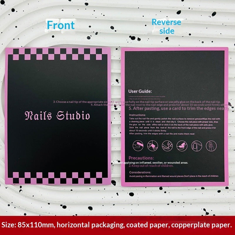 Custom Printed Display Cards for Press On Nail Packaging (MOQ=50)