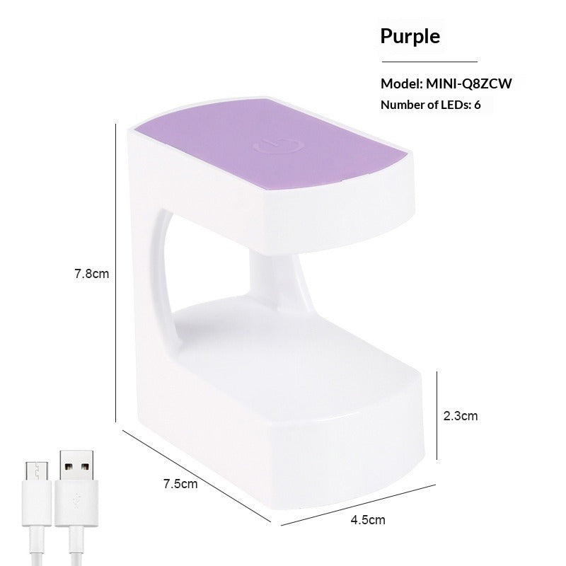 "Mini C-Shape Single Finger UV/LED Nail Lamp" - Fast Curing Press-On Tool