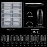 Nail Tips 120 transparent crystal nail molds, boxed with graduated crystal extension nail molds,  rapid phototherapy extension nail molds