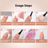 Nail Tips explosion French press on nails multi-color Jiugongge nude nail art trapezoidal removable fake nail piece wholesale women