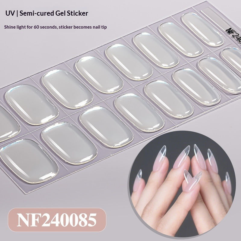 Semi-Cured Gel Nail Strips Minimal Solid Japanese Style (MOQ=3)