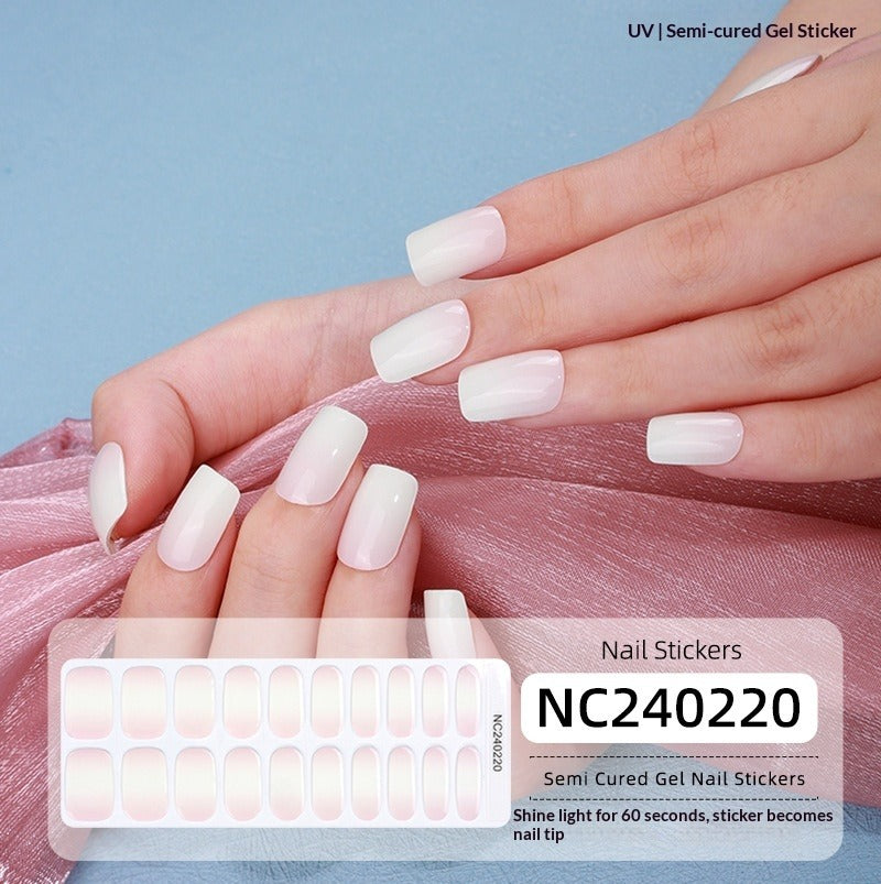 Semi-Cured Gel Nail Strips Laser Foil Ultra-Sparkle Shimmer Glossy Set (MOQ=3)