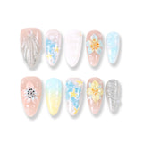 365Nails Sea Breeze Blossom 3D Press-On Nails