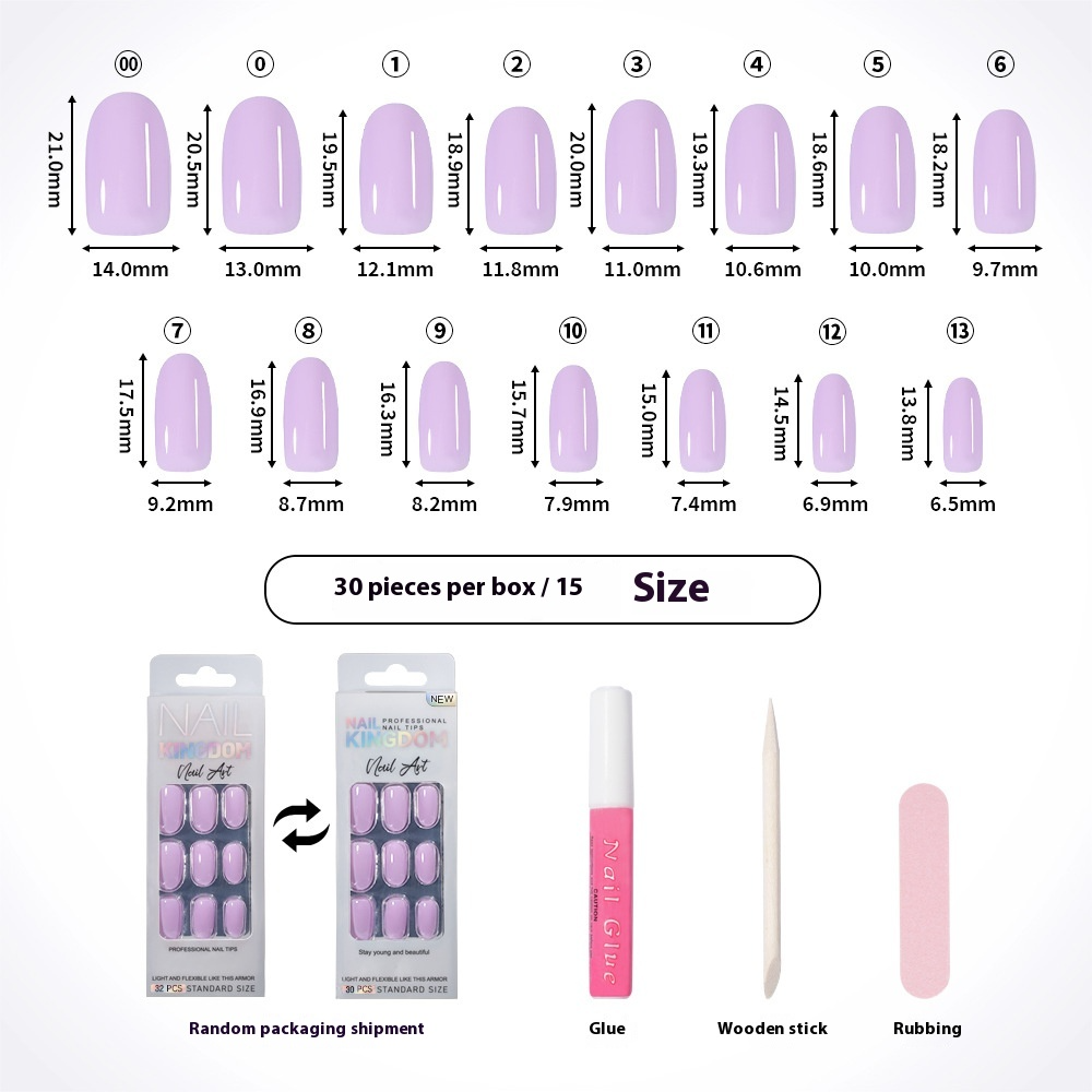 Solid Color Press On Nail Armor Set (MOQ=3)