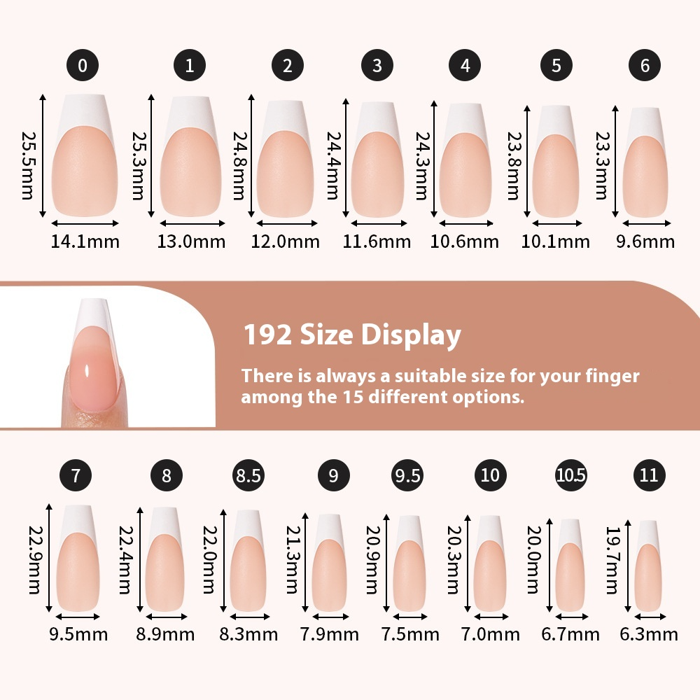 Nail Tips explosion French press on nails multi-color Jiugongge nude nail art trapezoidal removable fake nail piece wholesale women