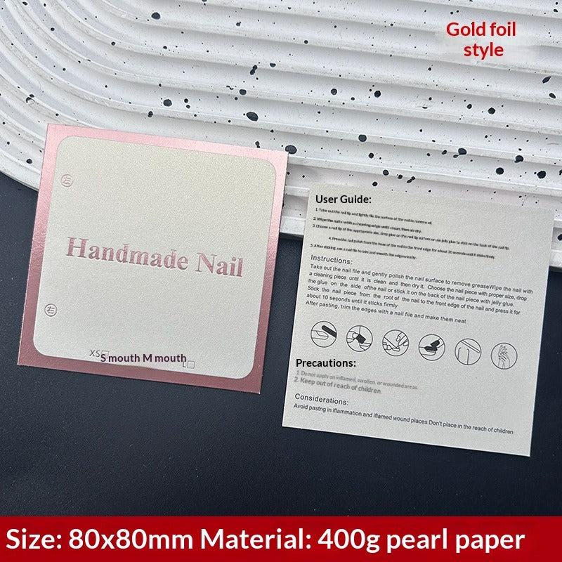 Pearlescent Foil Display Cards for Press On Nail Presentation (MOQ=50)