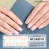 Semi-Cured Gel Nail Strips 3D Foil Gold Elegant Glossy Design (MOQ=3)
