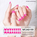 Semi-Cured Gel Nail Strips French Gradient Soft Glossy Design (MOQ=3)