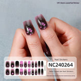 Semi-Cured Gel Nail Strips Floral Star Heart Cow-Print Mix Design (MOQ=3)