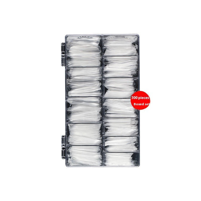 Nail Tips Nail plate C arc full sticker Ballet nail 300 pieces Trapezoidal extended fake nail patch Transparent seamless patch manicure