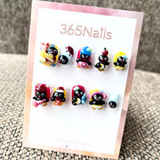 365nails: "Penguin's Icy Playground" – 3D Character Short Square Nails
