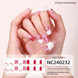 Semi-Cured Gel Nail Strips French Leopard Chic Mixed Designs (MOQ=3)