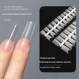 Nail Tips New nail plate matte trapezoidal half sticker 30 pieces, the whole full number is free of carving and grinding, seamless nail plate, fake nail wholesale
